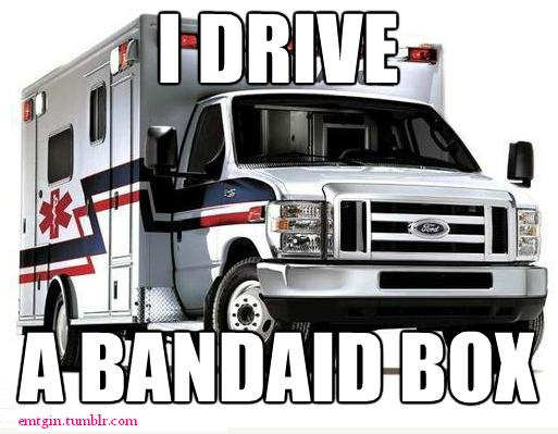 I drive a bandaid box