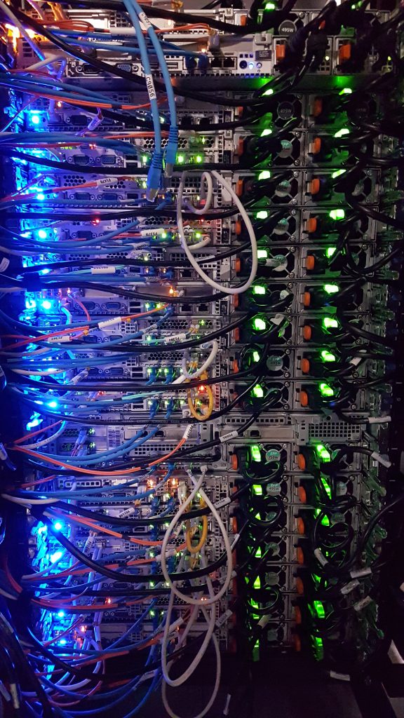 Server computers in a server rack